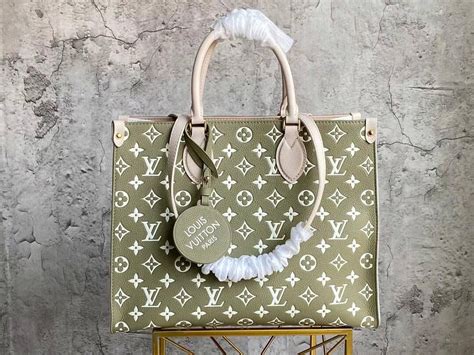 louis vuitton on the go green|Louis Vuitton green bag outfit.